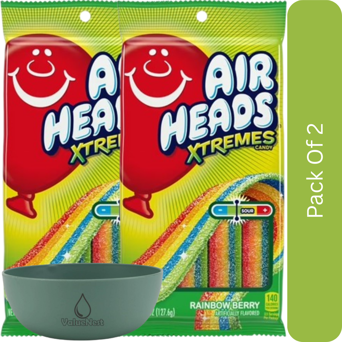 Airheads キャンディバー　Rainbow Berry, Non Melting, Bulk Party Bag, 4 oz (Pack of 18) Airheads Xtremes Belts Candy, Rainbow Berry, 4.5 oz Bag (Pack of