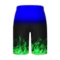 thumbnail image 3 of TIMIFIS Mens Swimsuit Trunks Shorts Drawstring Summer Beach Shorts Fashion Gradation Fire Print Shorts Elastic Waist Daily All-Match Short with Pockets - Spring/Summer, 3 of 4
