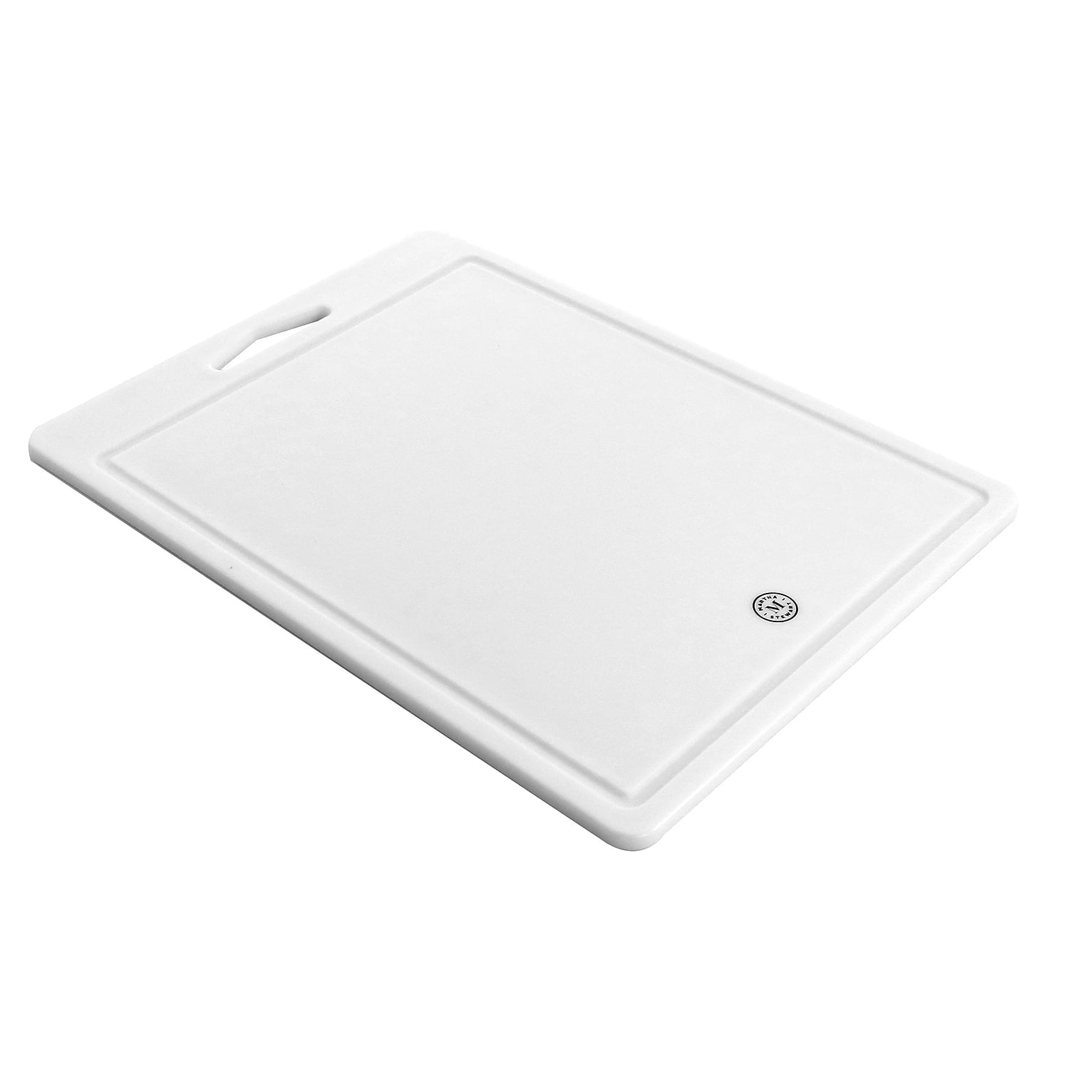 Martha Stewart 12" x 8" and 16" x 12" Plastic Cutting Board White 935116550M