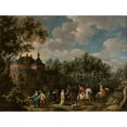 thumbnail image 3 of Lucas van Uden 18x15 Black Modern Framed Museum Art Print Titled - Scene in a Park (C. 1650), 3 of 5