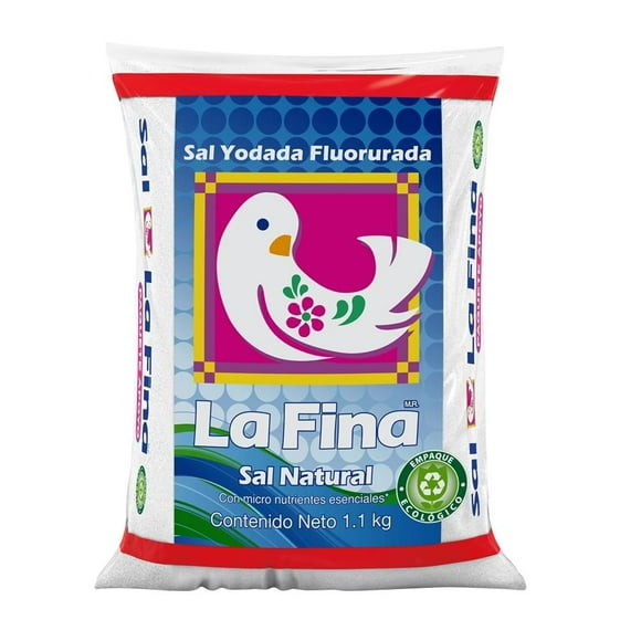 Sal yodada La Fina fluorurada natural 1.1 kg