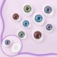 thumbnail image 4 of 80 ojos de plástico semicirculares para manualidades, ojos terroríficos, cabujones, globos oculares ovalados y planos, huecos, ideales para coser, hacer marionetas y ositos., 4 of 6