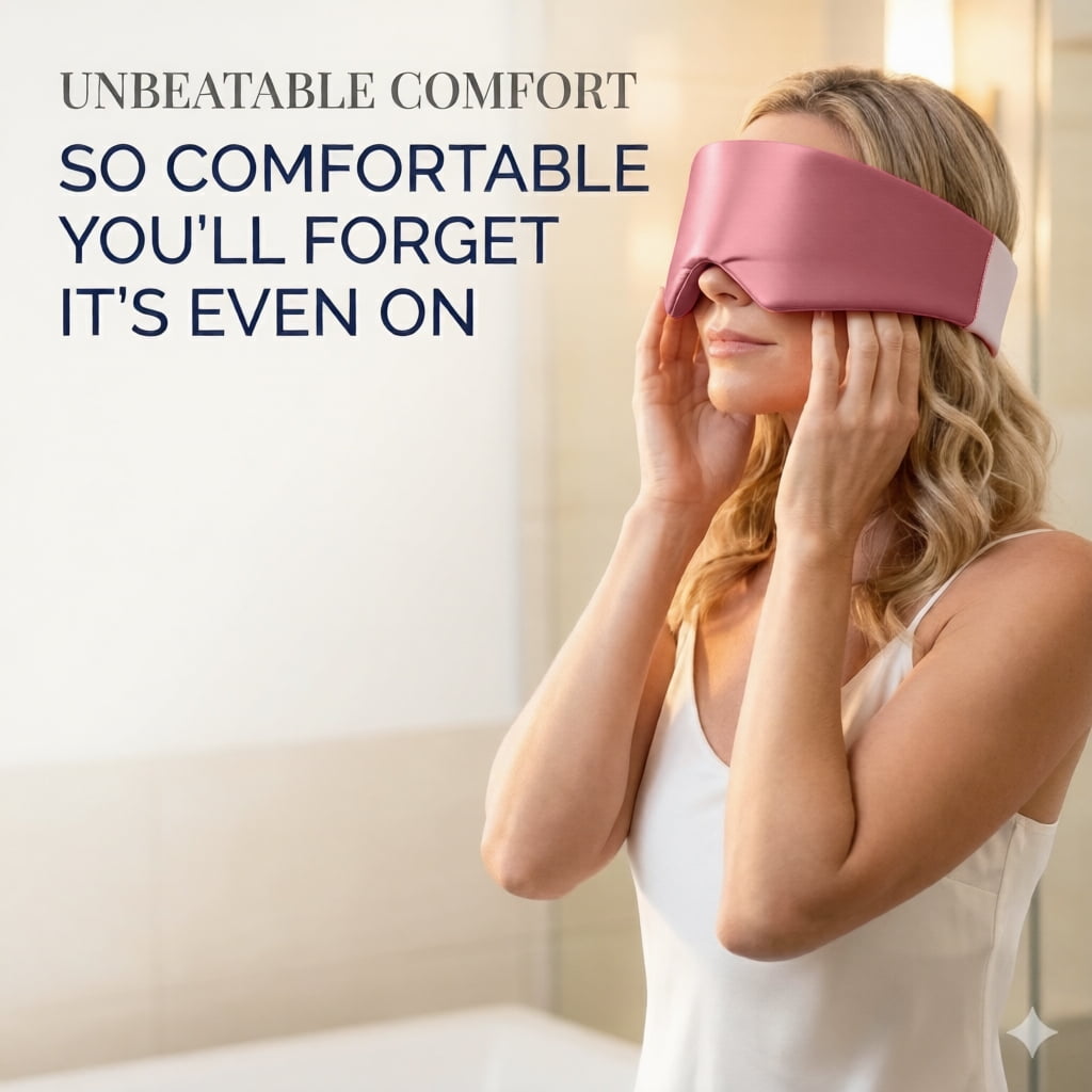 FACEMOON 100% Mulberry Silk Sleep Mask for Men & Women, Soft, Adjustable