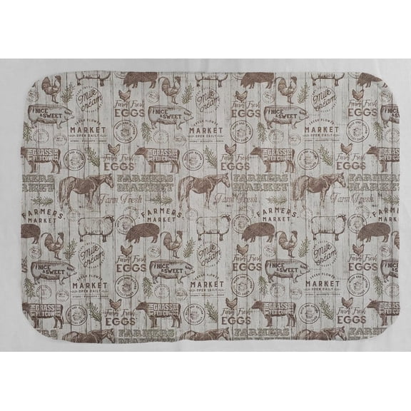 Farmer Market Dish Drying Mat by Penny's Needful Things (Gray)