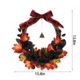 thumbnail image 3 of HUASHENG Halloween Garlands With Glow And Non Glow Maple Leaves Artificial Black Roses And Ribbons For Indoor/outdoor Home Decorations, 3 of 8