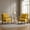 Yellow, variant on Villeston Chenille Accent Chair, Solid Wood Armrests Armchair, Single Sofa with Comfortable Cushions and Lumbar,Green