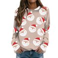 thumbnail image 1 of toraway Sweat à Capuche Graphique pour Femmes Nouveau Chandail en Molleton de Noël Imprimé Col Rond Manches Longues Décontracté à la Mode m, 1 of 4
