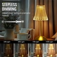 thumbnail image 3 of 1/2 Set Crystal Wireless Table Lamp Rechargeable Gold Retro LED Desk Lamp Portable Touch Three Color Night Light, 3 of 7