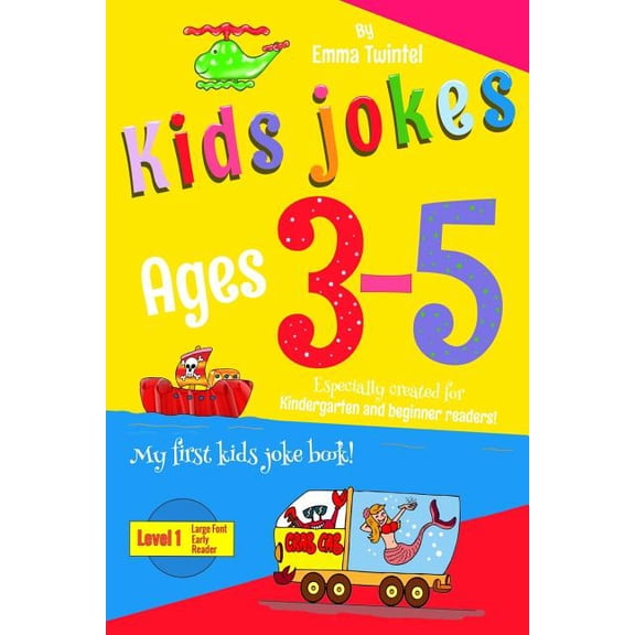 Kindergarten Reader Kids Jokes ages 3-5: Especially created for kindergarten and beginner readers, with a large font, Book 1, (Paperback)