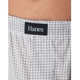 thumbnail image 4 of Hanes Originals Ultimate Men's Cotton Stretch Woven Boxer Underwear, Plaids/Prints, 3-Pack Small Grey White Checkers XL, 4 of 6