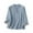 Blue1, variant on Diufon Womens Cotton Shirts Casual Solid Color Blouses Lapel Button 3/4 Sleeve Pullover Tops