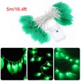 thumbnail image 2 of Hermosas luces de hadas de cadena LED decoradas con hojas para uso en fiestas y festivales con caja de batería (5 m), 2 of 8