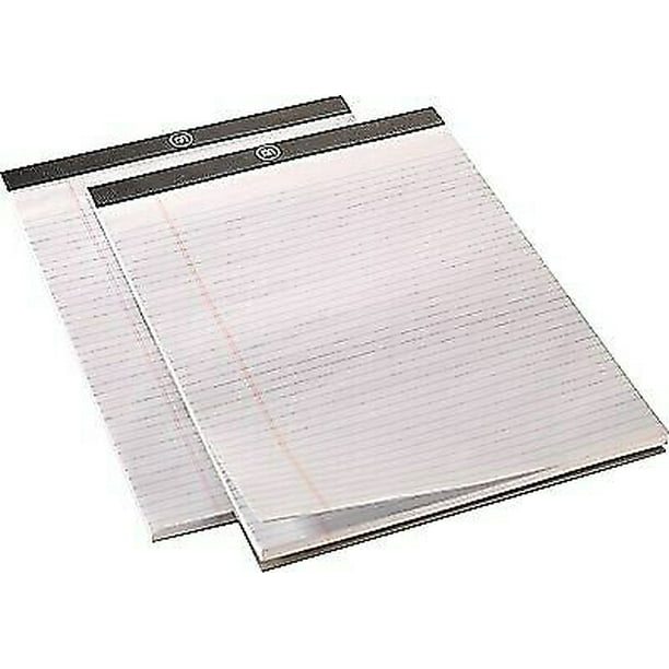 Staples M by 81/2" x 113/4" White Perforated Note Pad Wide Rule