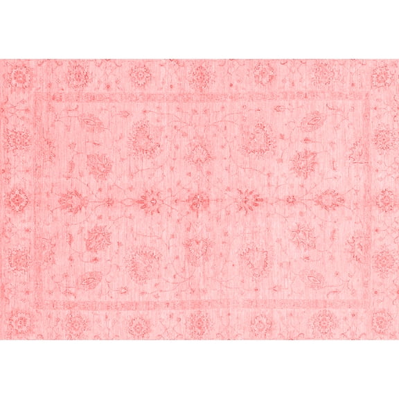 Ahgly Company Indoor Rectangle Oriental Red Traditional Area Rugs, 5' x 7'