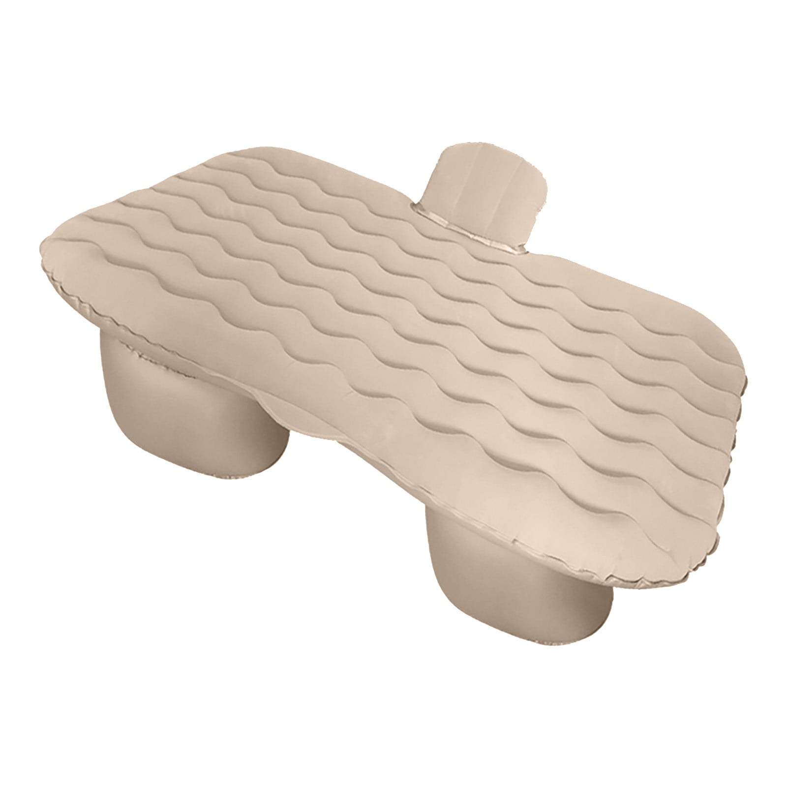 Inflatable Car Bed for Rear Seat with Anti-Fall Design and Double-Layer Leak-Proof Valve, Full-Size Travel Mattress with Pump Pillow for Road Trips Camping Family Use