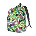 thumbnail image 2 of Yiaed Colorful Tie Dye Stained Glass Print Backpack, Premium Laptop Backpack, Travel Backpack for Women, Lightweight Backpacks, Comfortable Back Pack-Small, 2 of 5