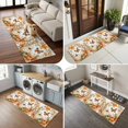 thumbnail image 5 of Hallway Runner Rug 2'x6', Pumpkins Fall Kitchen Runner Rugs Non-Slip Carpet Mats, Thanksgiving Butterfly Leaves Berry Bedside Rugs Runners Washable Floor Carpet for Bathroom Laundry Room, 5 of 8