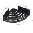 thumbnail image 5 of LOSFTES 2-Shelf Plastic Corner Mount Shower Caddy, Black, 2 Pack, 5 of 10