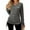 Dark Gray, variant on Womens Plus Size Tops 2023 Fashion Autumn/Winter Solid Color Long Sleeve V-Neck Draw-Pleated Loose T-Shirt Top Long Sleeve Crew-Neck Tunic Tshirt Party Beach on Clearance