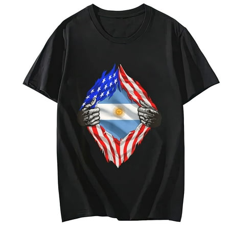 Super Argentine Heritage Argentina Roots USA Flag T-Shirt