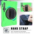 thumbnail image 4 of Dteck Case for Samsung Galaxy S7 11" SM-T870/T875 2020 Released 11-inch,360 Rotatable Kickstand Rubber Heavy Duty Drop Protection Shield Cover Handstrap Palmstrap Hard Shockproof Case,Green, 4 of 7