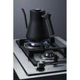 thumbnail image 3 of 2-burner gas cooktop made in Italy w/15" wide trim kit in stainless steel with cast iron grates, 3 of 5