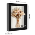 thumbnail image 2 of Marco Shadow Box, diseño plano americano, 20 x 25 cm, color negro, 2 of 5