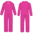 thumbnail image 2 of Aislor Kids Boys Fashion Mechanic Coveralls Long Sleeve Zipper Front Jumpsuit Size 6-16 Hot Pink 16, 2 of 8