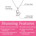 thumbnail image 2 of Cate & Chloe Laila 18k White Gold Plated Heart pendant Necklace with Swarovski Crystals for Women, 2 of 9