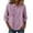 Purple, variant on Women's Polyester Blend Collar Half Button Blouse Chest Embroidery 3/4 Sleeve Solid Color Spring Summer Casual Tops for Everyday Wear M-3XL Plus Size