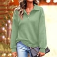 thumbnail image 6 of Hilzaten Womens Crop Sweatshirt Solid Pullover Drop Shoulder Collared Womens Sweatshirt, 6 of 7