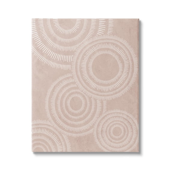 Stupell Boho Circles Beige Pattern Abstract Painting Gallery Wrapped Canvas Print Wall Art