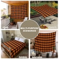 thumbnail image 6 of Black Orange Plaid Tapestry for Bedroom Wall Hanging Tapestry, Farmhouse Buffalo Check Gingham Ceiling Backdrop Tapestries Poster Blanket Wall Decor for Teens Room Living Room Dorm 55" x 73", 6 of 8
