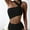 Black, variant on TODOZO One Piece Swimsuit Women Tummy Control Women's One- Piece Swimsuit Solid Color One Shoulder High Waist Swimsuit Halter Bathing Suit Slimming Hollow Out Swimwear Black L