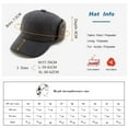 thumbnail image 5 of Comhats Mens Winter Wool Elmer Fudd Baseball Cap with Ear Flaps Womens Faux Fur Earmuffs Trapper Hunting Shooting Fishing Ski Outdoor Cold Weather Hat Black XL 60-62CM, 5 of 7