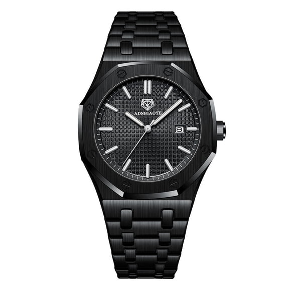 Men's Watch Calendar Men's Wristwatch Waterproof Sports Steel Band Quartz Watch Royal Oak Octagonal Watch Business Fashion Trend Wristwatch Men's Model