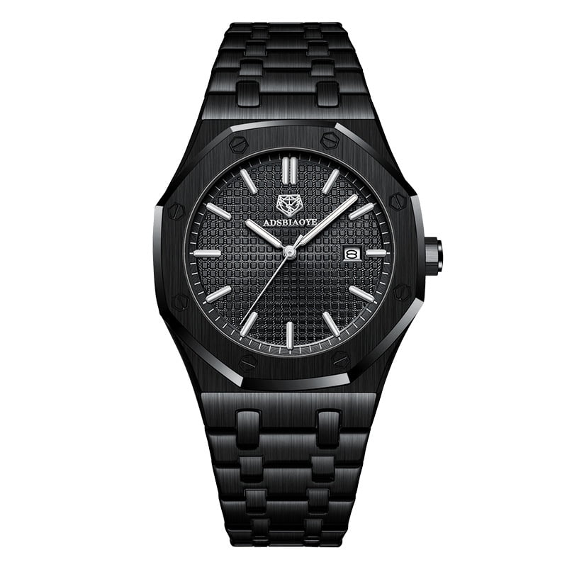 Men's Watch Calendar Men's Wristwatch Waterproof Sports Steel Band Quartz Watch Royal Oak Octagonal Watch Business Fashion Trend Wristwatch Men's Model