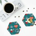 thumbnail image 5 of Bingfone Vintage Medical Elements Leather Drinks Coasters With Set Of 6,Suitable For Home Kitchen,Coffee Cup Coasters Home Gift, 5 of 9