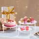 thumbnail image 4 of Soporte de acrílico para tartas, 3 unidades, redondo, transparente, de 3 niveles, para cupcakes, postres, tartas, pizza, 4 of 6