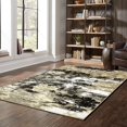 thumbnail image 2 of Style Haven  McHugh Hi-low Textured Abstract Black and Gold Area Rug 5'3" x 7'6" 5' x 8' Bedroom, Dining Room, 2 of 5