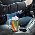 thumbnail image 4 of Yayeee 30oz Stainless Steel Tumbler with Straw and Handle Double-Wall Insulated Travel Water Bottle, Colorful Black Cat, 4 of 8