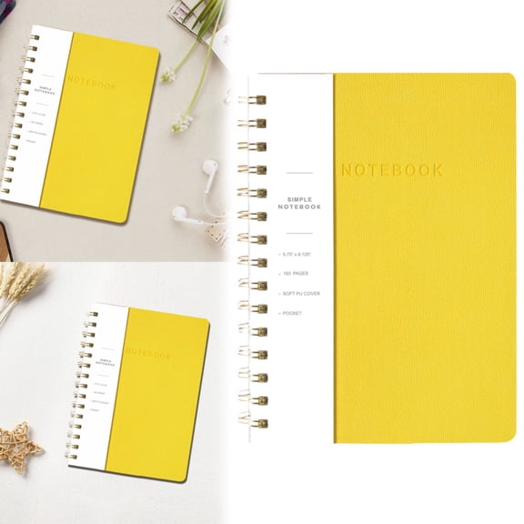 Lined Spiral Notebook College Ruled A5 Journal Book for Note Taking, 160 Pages Writing Journal for Office and Home School Supplies 5.75 x 8.13 inch