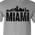 thumbnail image 4 of Inktastic Miami Skyline Grunge T-Shirt, 4 of 5