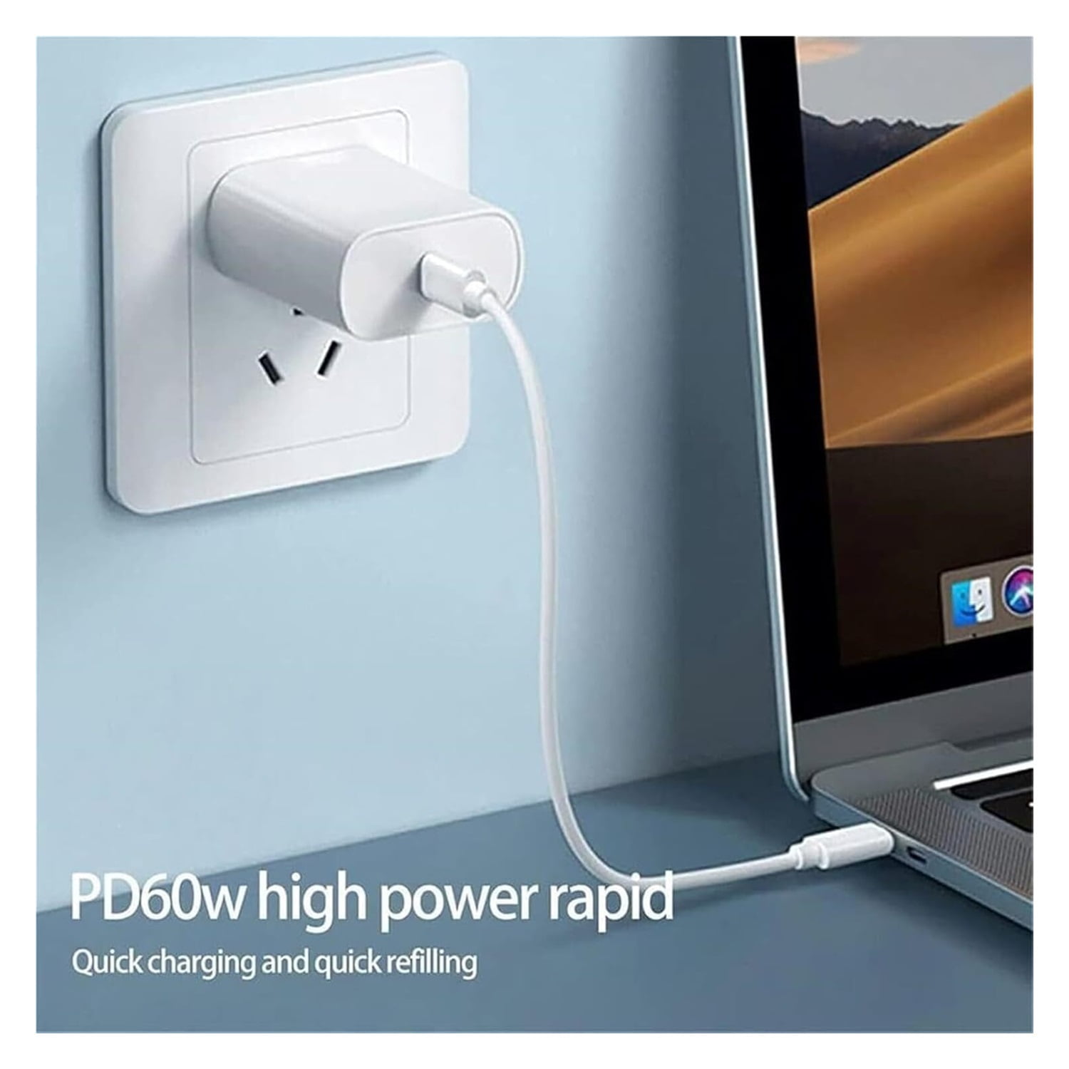 9 in 1 Cable Case, 9 in 1 Cable Charger Case, Charger Adapter Kit, 60w Fast Charge USB Type-C Micro Cable, USB Adapter Cable Conversion Storage Box, Use as Phone Holder