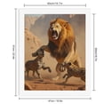 thumbnail image 2 of Paint By Numbers Kit for Adults Beginner - DIY Lion Defending Against Hyenas Canvas Painting Kits for Adults, Frameless Paint By Number for Adults for Home Wall Decor 16x20 Inch, 2 of 7