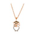 thumbnail image 1 of Collier Perle Lettre Ronde Gravure Minimaliste Bijoux pour Dames, 1 of 2