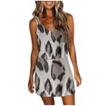 thumbnail image 2 of SMihono Robe d'Été pour Femmes Grande Taille Mode Robes d'Été Imprimées Décontractées Col en V Sans Manches Robe de Vacances Mini, 2 of 3