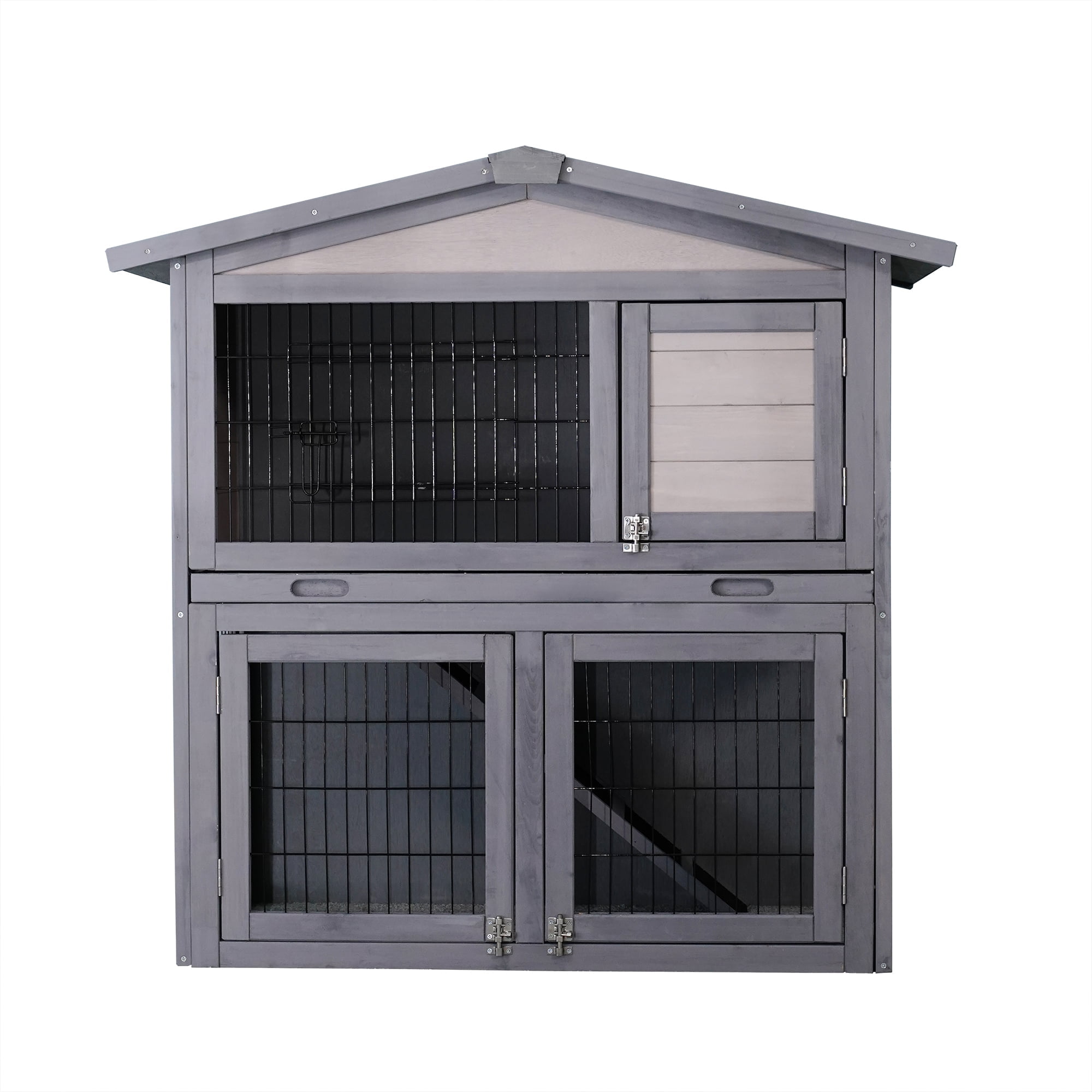 Pefilos 40" Indoor Rabbit Hutch with Run, 2-Story Chicken Coops with Ramp, Pull-Out Tray, Outdoor Bunny Cage for Rabbits or Guinea Pigs, Beige Pefilos 40" Indoor Rabbit Hutch with Run, 2-Story Chicken Coops with Ramp, Pull-Out Tray, Outdoor Bunny Cage for Rabbits or Guinea Pigs, Beige