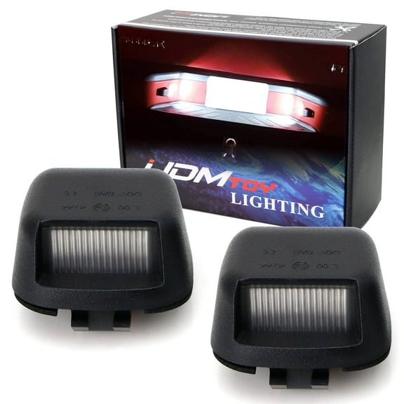 OEM-Fit 3W Full LED License Plate Light Kit For Nissan Titan Armada Gen2 Frontier Navara, Powered by 12-SMD Xenon White LED Diodes