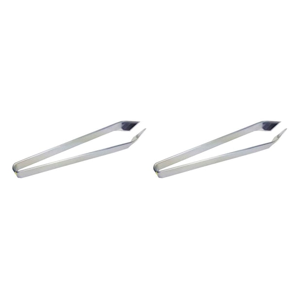 Cateissary Pinzas de acero inoxidable para quitar espinas de pescado, pinzas extractoras de mango de cocina, suministros para manualidades de cocina PC 1 2piezas Cateissary CBP432907